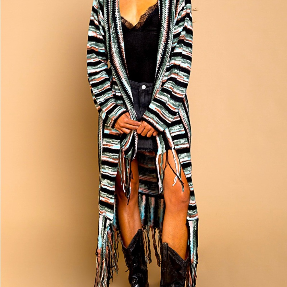 Long Fringed Sweater